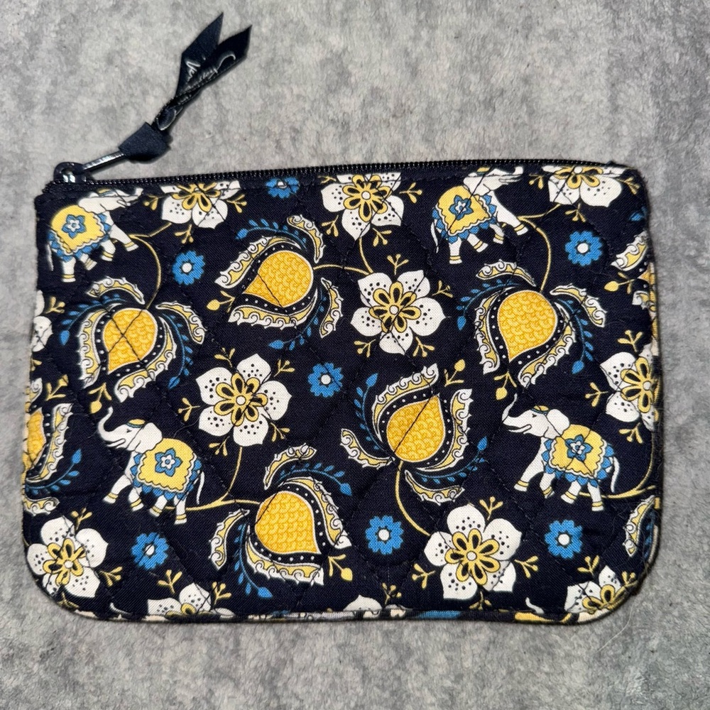 Vera Bradley Ellie Blue Elephant cosmetic bag